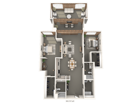 a 2 bedroom with sunroom apartment home at Converse Mill Lofts in Spartanburg, SC